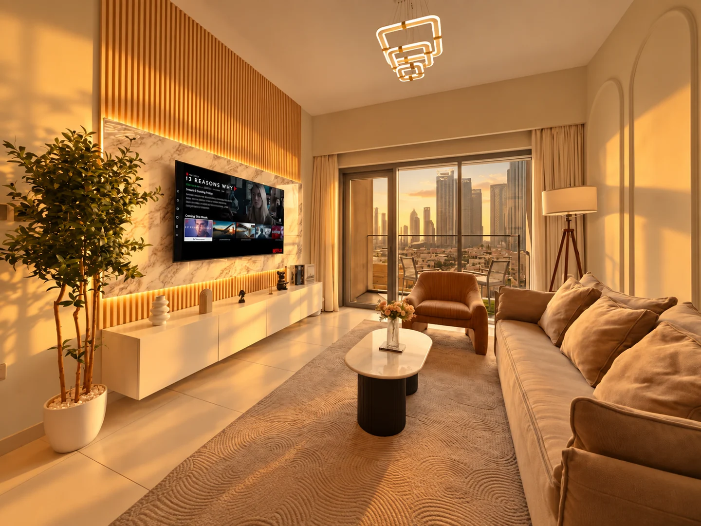 Professionally presented apartment ready for photography and listing