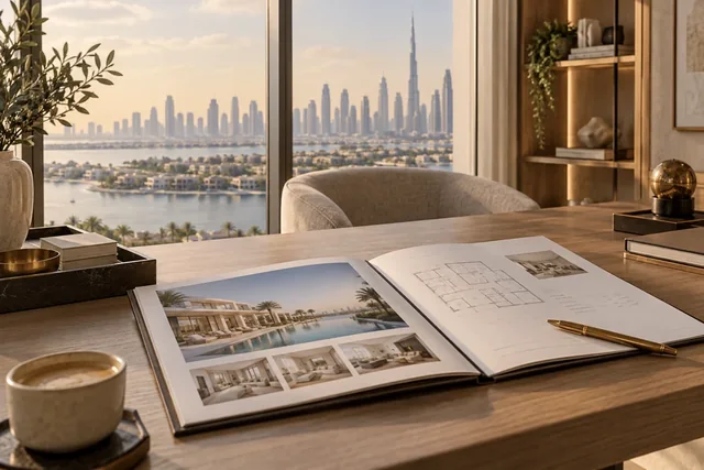 Property assessment folio and floor plan on a desk