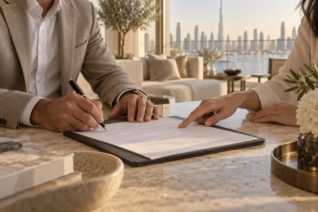 Management agreement being reviewed and signed